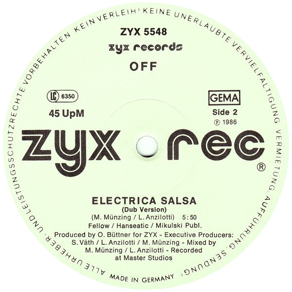 Off : Electrica Salsa (Baba Baba) (12", Maxi, RM )
