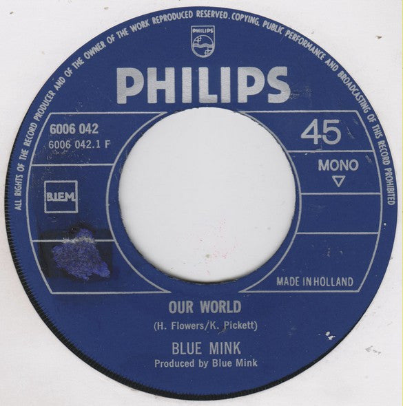 Blue Mink : Our World (7", Single, Mono, Lar)