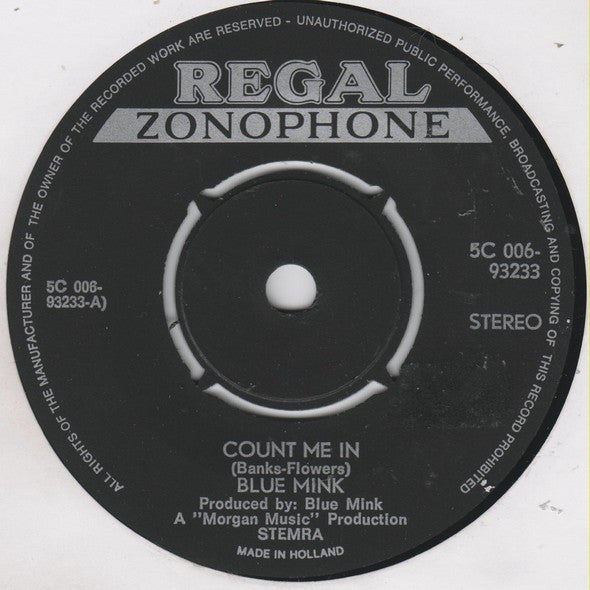 Blue Mink : Count Me In (7", Single, 4-P)