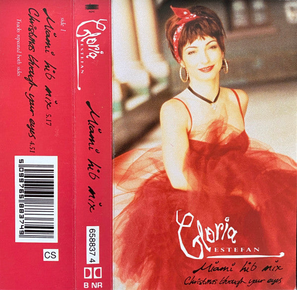 Gloria Estefan : Miami Hit Mix / Christmas Through Your Eyes (Cass, Single)