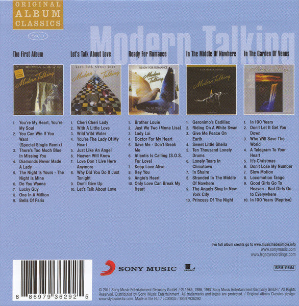 Modern Talking : Original Album Classics (CD, Album, RE + CD, Album, RE + CD, Album, RE + CD)