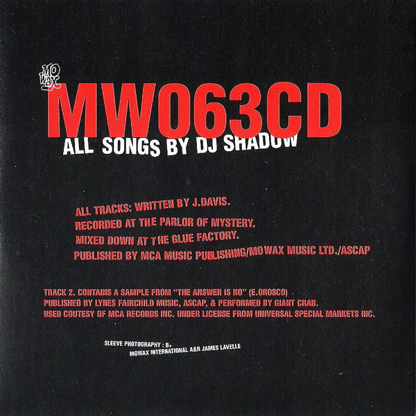DJ Shadow : High Noon (CD, Single)