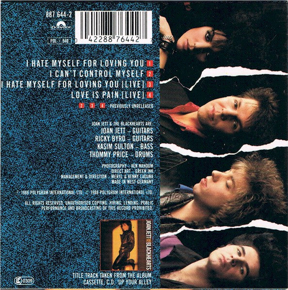 Joan Jett & The Blackhearts : I Hate Myself For Loving You (XRCD, Single)