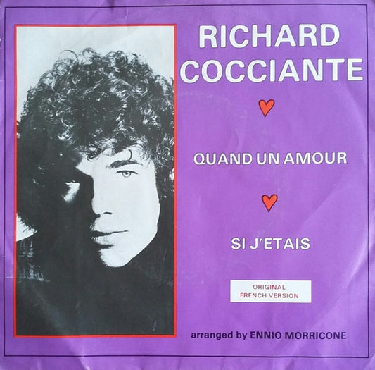Riccardo Cocciante : Quand Un Amour / Si J'etais (7", Single)