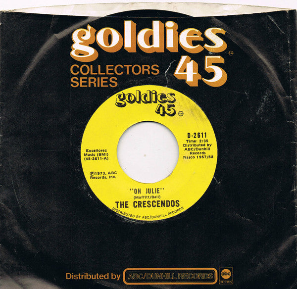 The Crescendos : Oh Julie / My Little Girl (7", Single, RE)