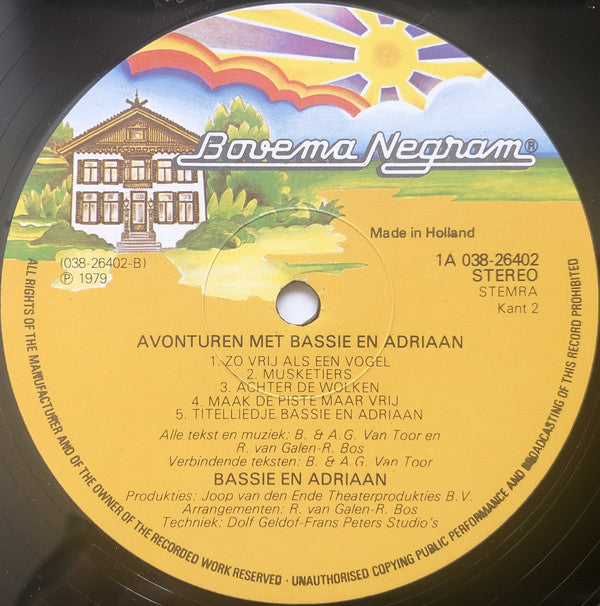 Bassie & Adriaan : Avonturen Met Bassie En Adriaan (LP)
