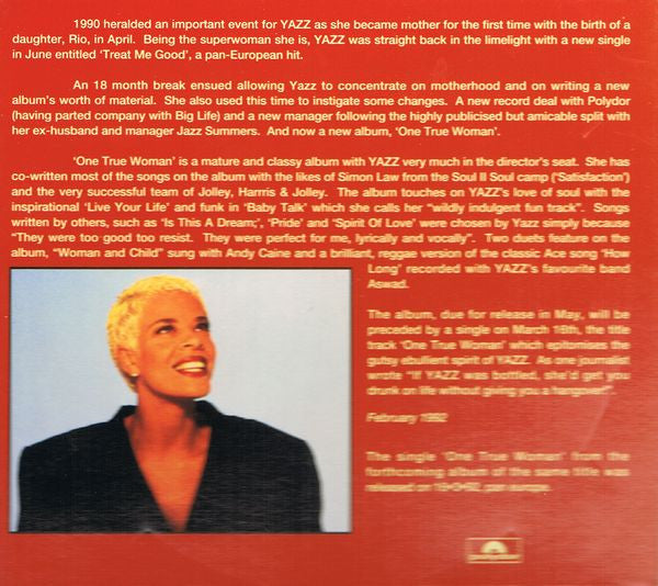Yazz : One True Woman (CD, Single, Dig)