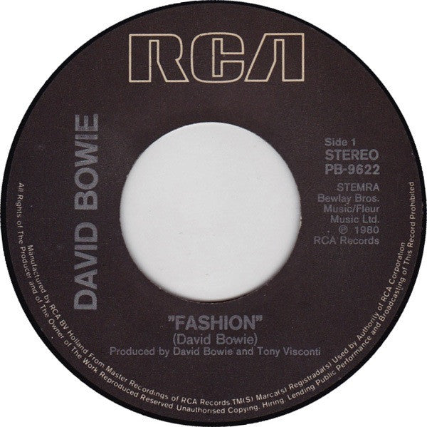 David Bowie : Fashion (7", Single)