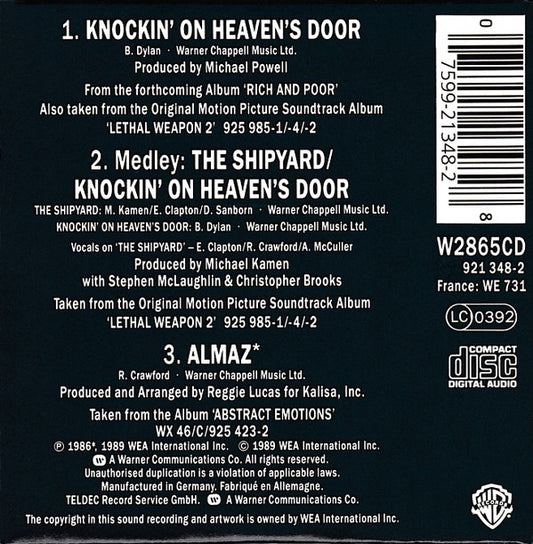 Randy Crawford Featuring Eric Clapton And David Sanborn : Knockin' On Heaven's Door (CD, Mini, Single)