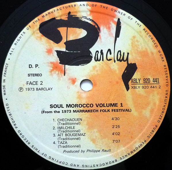Various : Festival De Marrakech - Folklore National Du Maroc Volume 1 (LP, Album, Gat)