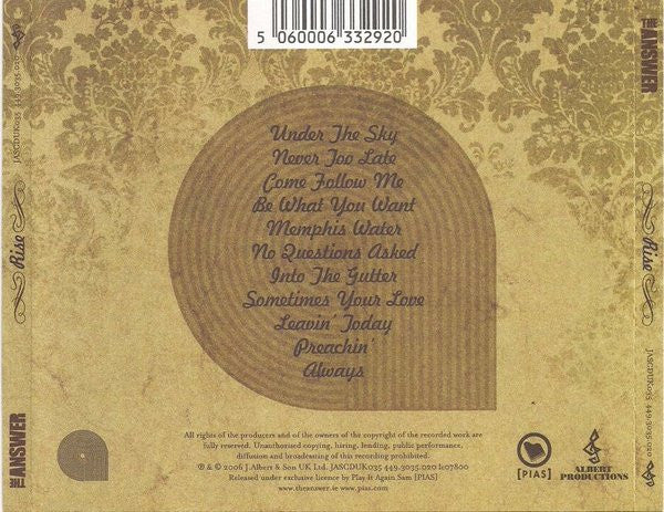 The Answer (3) : Rise (CD, Album, Enh)
