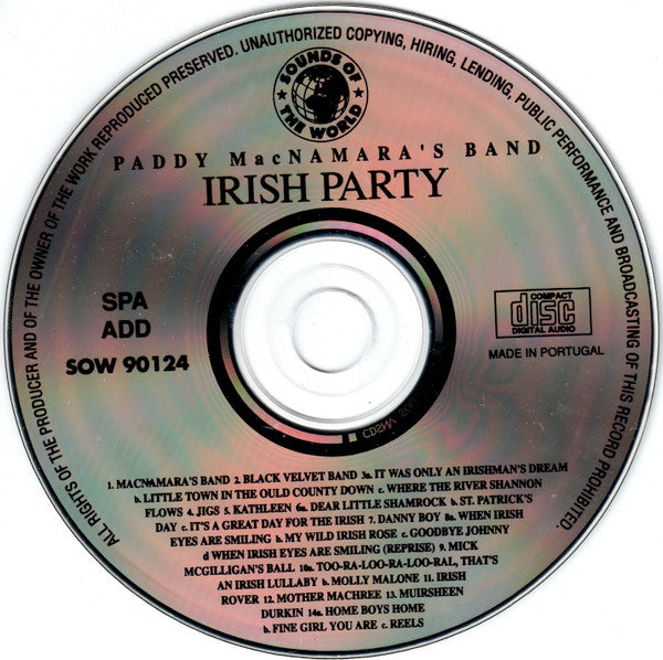 Paddy MacNamara's Band : Irish Party (CD, Album)