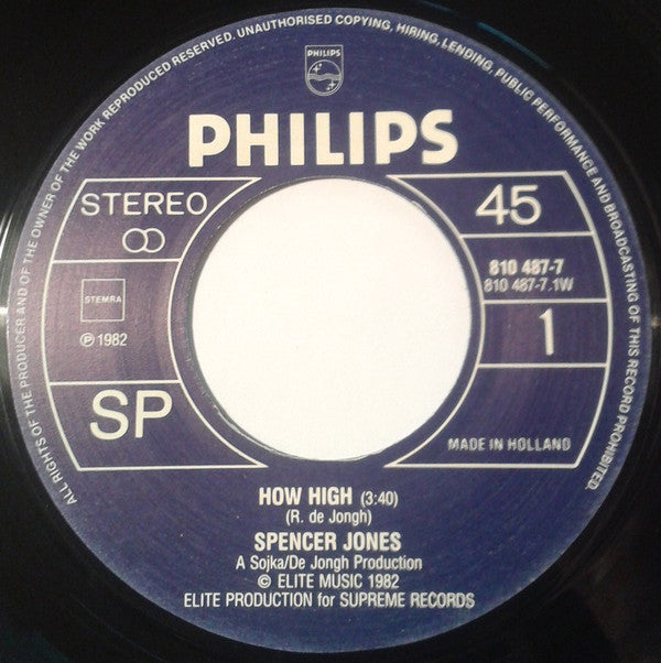Spencer Jones : How High (7", Single)