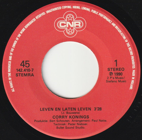 Corry Konings : Leven En Laten Leven (7", Single)