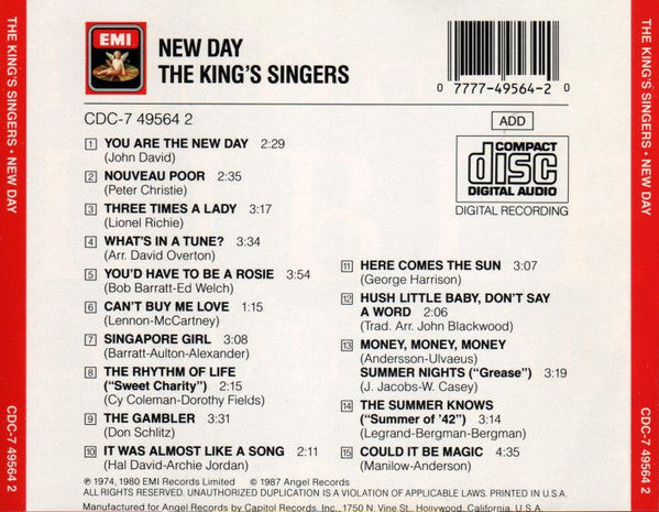 The King's Singers : New Day (CD, Album, RE)