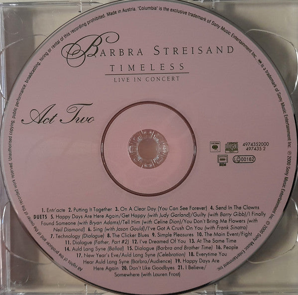 Barbra Streisand : Timeless - Live In Concert (2xCD, Album)