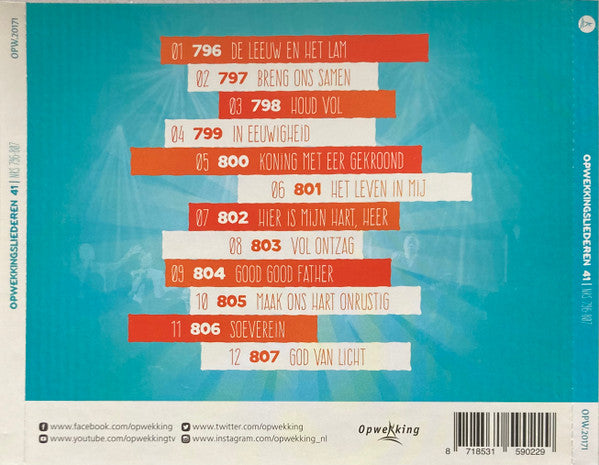 Opwekking : Opwekkingsliederen 41 (796-807) (CD, Album + DVD)