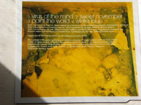 Heather Nova : Virus Of The Mind (CD, Single)