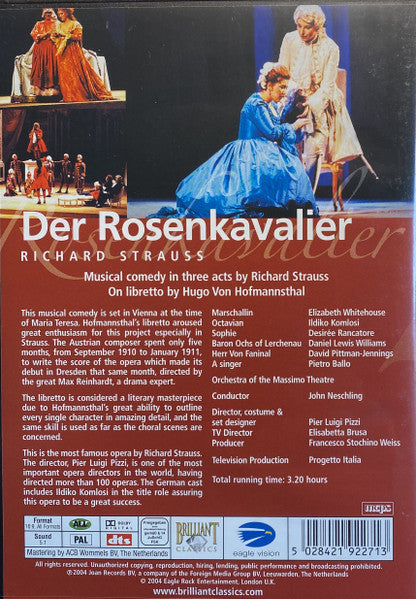 Richard Strauss : Der Rosenkavalier (Musical Comedy In Three Acts By Richard Strauss) (DVD-V, PAL)