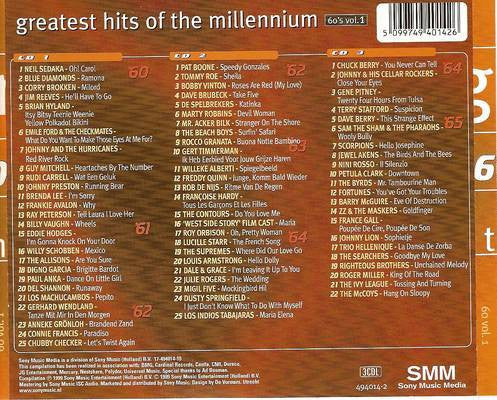 Various : Greatest Hits Of The Millennium 60's Vol. 1 (3xCD, Comp)