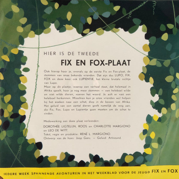 Fix, Fox, Lupo En Lidwientje : Fix En Fox In Afrika (7", Single)