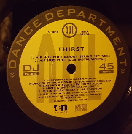 Thirst : Hip Hop Poet (12", Promo)