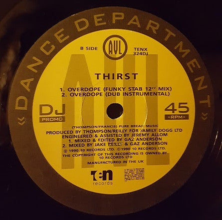 Thirst : Hip Hop Poet (12", Promo)