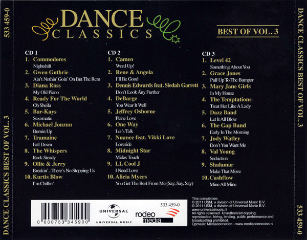Various : Dance Classics - Best Of Vol. 3 (3xCD, Comp)