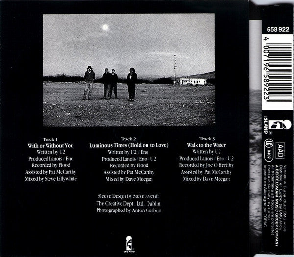 U2 : With Or Without You (CD, Single)
