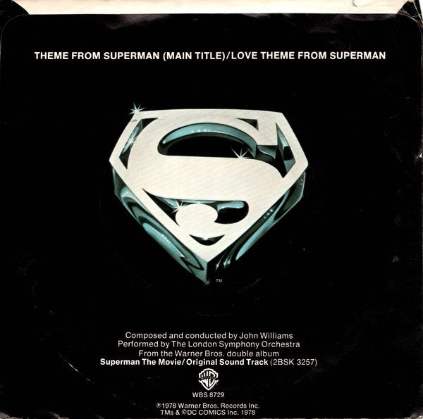John Williams (4) Conducting London Symphony Orchestra : Theme From Superman (Main Title) (7", Single)