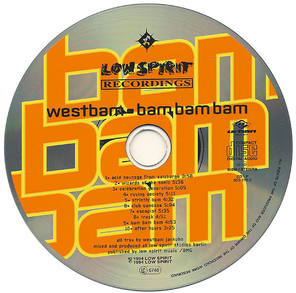 Westbam : Bam Bam Bam (CD, Album)