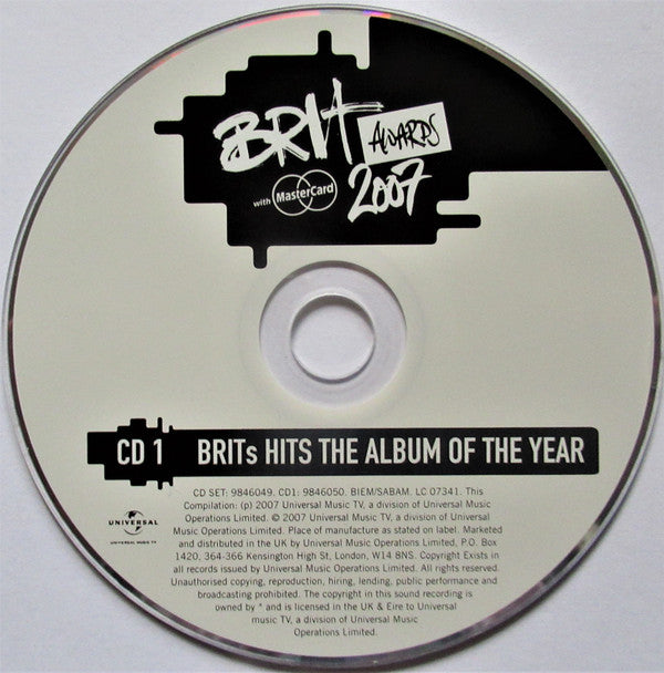 Various : Brits Hits - The Album Of The Year 2007 (2xCD, Comp)
