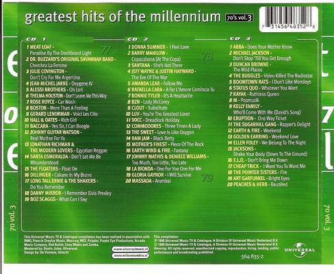 Various : Greatest Hits Of The Millennium 70's Vol. 3 (3xCD, Comp)