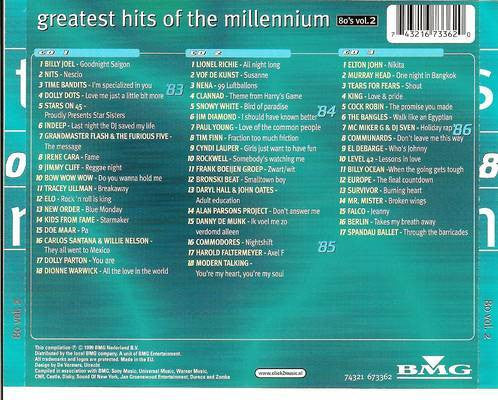 Various : Greatest Hits Of The Millennium 80's Vol. 2 (3xCD, Comp)