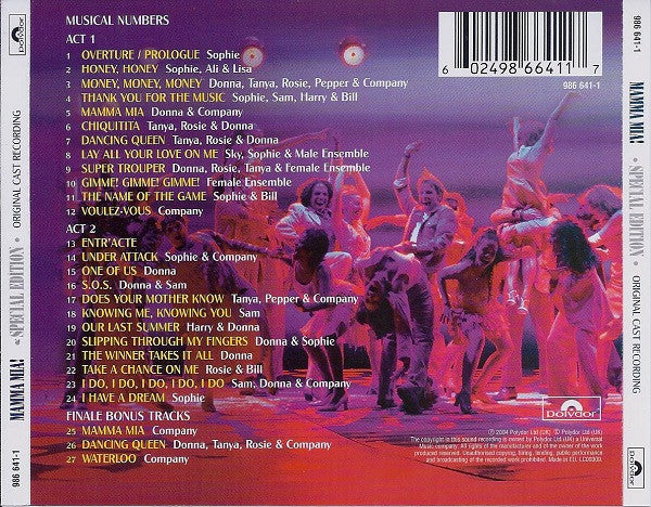 Björn Ulvaeus & Benny Andersson : Mamma Mia! - The Smash Hit Musical Based On Songs Of ABBA (CD, Album, S/Edition)