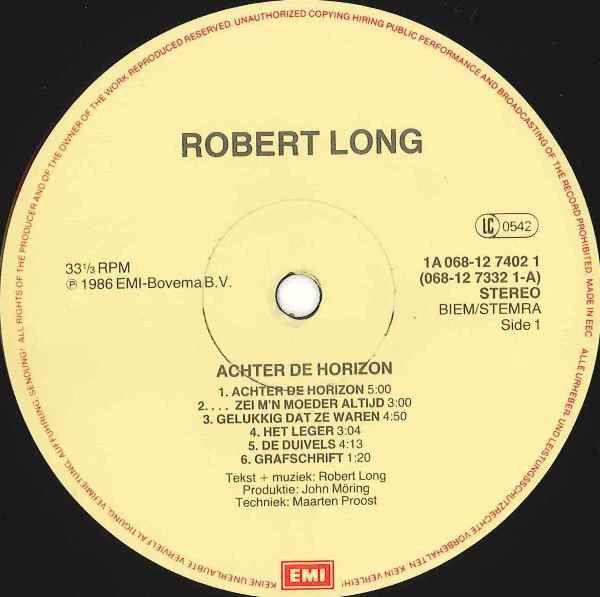 Robert Long : Achter De Horizon (LP, Album)