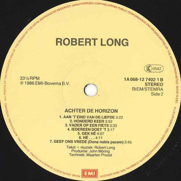 Robert Long : Achter De Horizon (LP, Album)