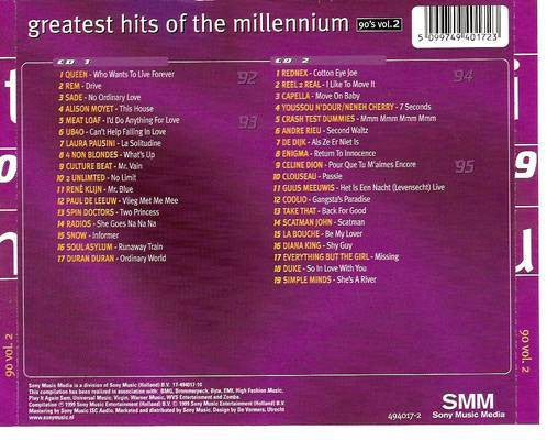 Various : Greatest Hits Of The Millennium 90's Vol. 2 (2xCD, Comp)