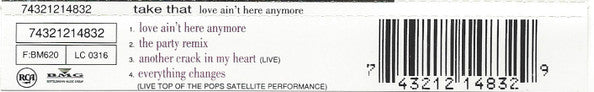 Take That : Love Ain't Here Anymore (CD, Single)