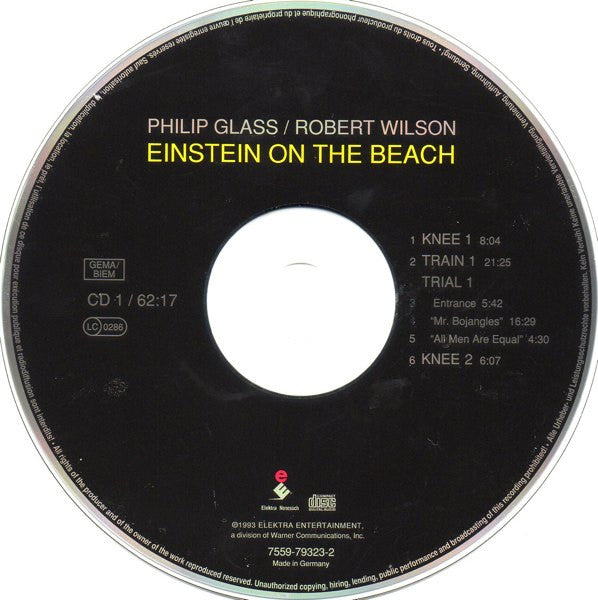 Philip Glass / Robert Wilson (2) : Einstein On The Beach (3xCD, Album)