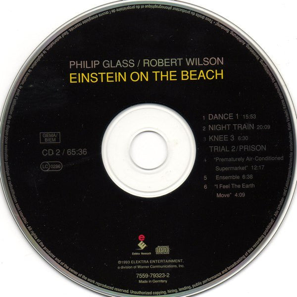 Philip Glass / Robert Wilson (2) : Einstein On The Beach (3xCD, Album)