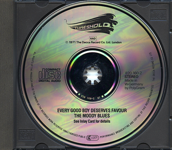 The Moody Blues : Every Good Boy Deserves Favour (CD, Album, RE)