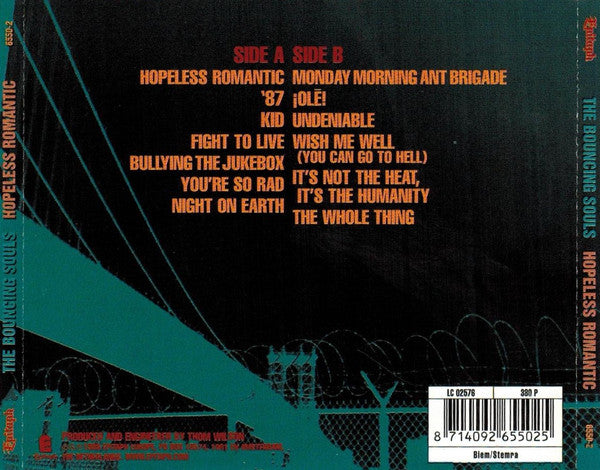 The Bouncing Souls : Hopeless Romantic (CD, Album)