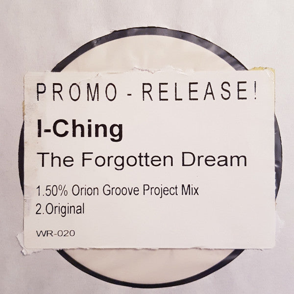 I-Ching : The Forgotten Dream (12", Promo, W/Lbl)