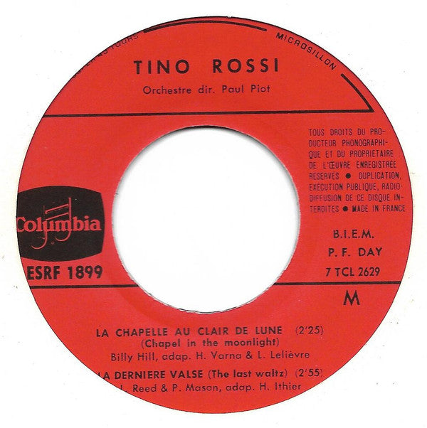 Tino Rossi : La Chapelle Au Clair De Lune (7", EP)