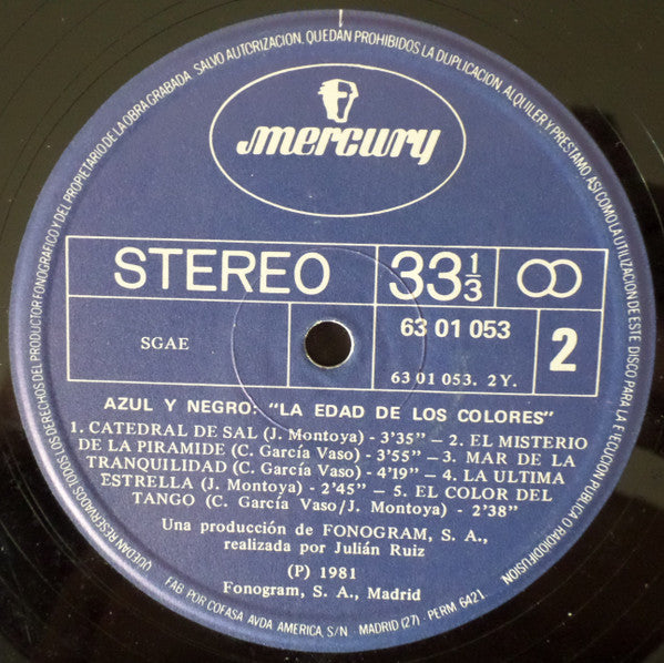 Azul Y Negro : La Edad De Los Colores (LP, Album)