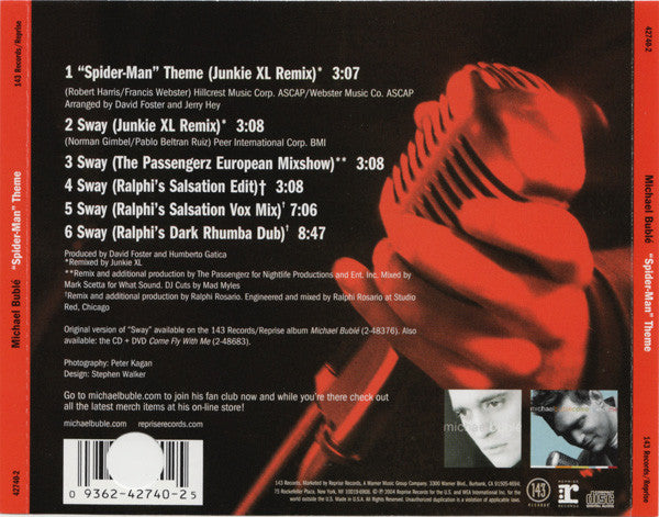 Michael Bublé : "Spider-Man" Theme (CD, Maxi)