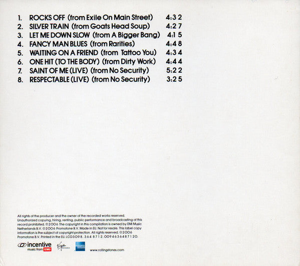 The Rolling Stones : 'A Bigger Bang' European Tour 2006 Sampler (CD, Ltd, Promo, Smplr, Dig)