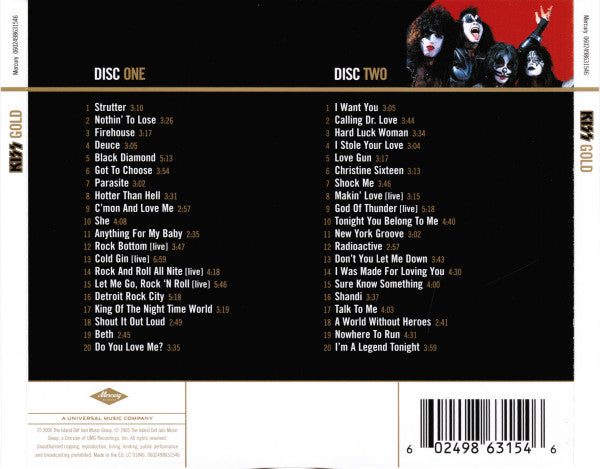 Kiss : Gold (1974-1982) (2xCD, Comp, RM)