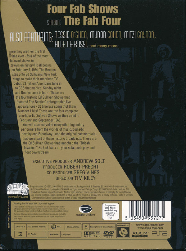 The Beatles : The Four Complete Historic Ed Sullivan Shows Featuring The Beatles (2xDVD-V, PAL)